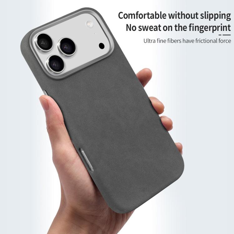 For iPhone 17 VIETAO Suede MagSafe PU Leather Phone Case(Dark Grey) by VIETAO