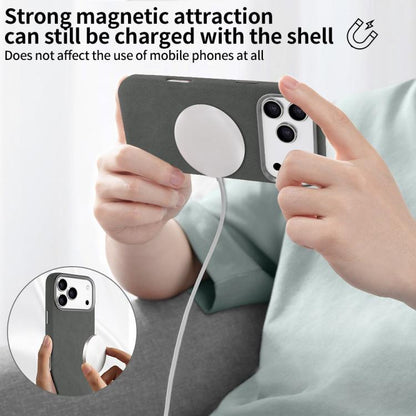 For iPhone 17 VIETAO Suede MagSafe PU Leather Phone Case(Dark Grey) by VIETAO