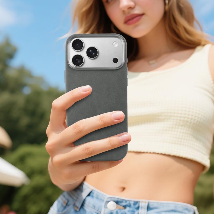 For iPhone 17 VIETAO Suede MagSafe PU Leather Phone Case(Dark Grey) by VIETAO