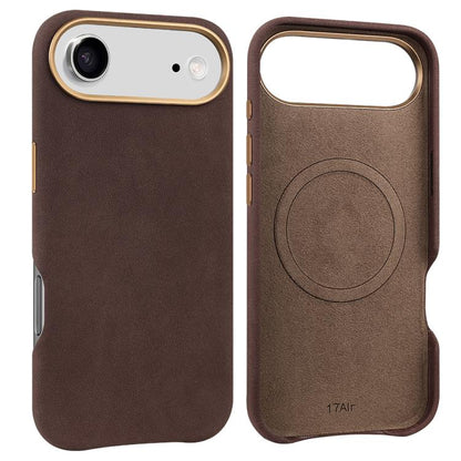 For iPhone Air VIETAO Suede MagSafe PU Leather Phone Case(Coffee Brown) by VIETAO