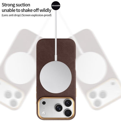 For iPhone Air VIETAO Suede MagSafe PU Leather Phone Case(Coffee Brown) by VIETAO