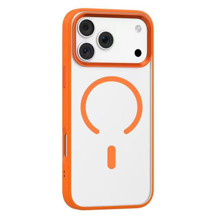 For iPhone 17 Pro Mutural Mist MagSafe Series Magnetic PC Hybrid TPU Phone Case(Orange) by Mutural