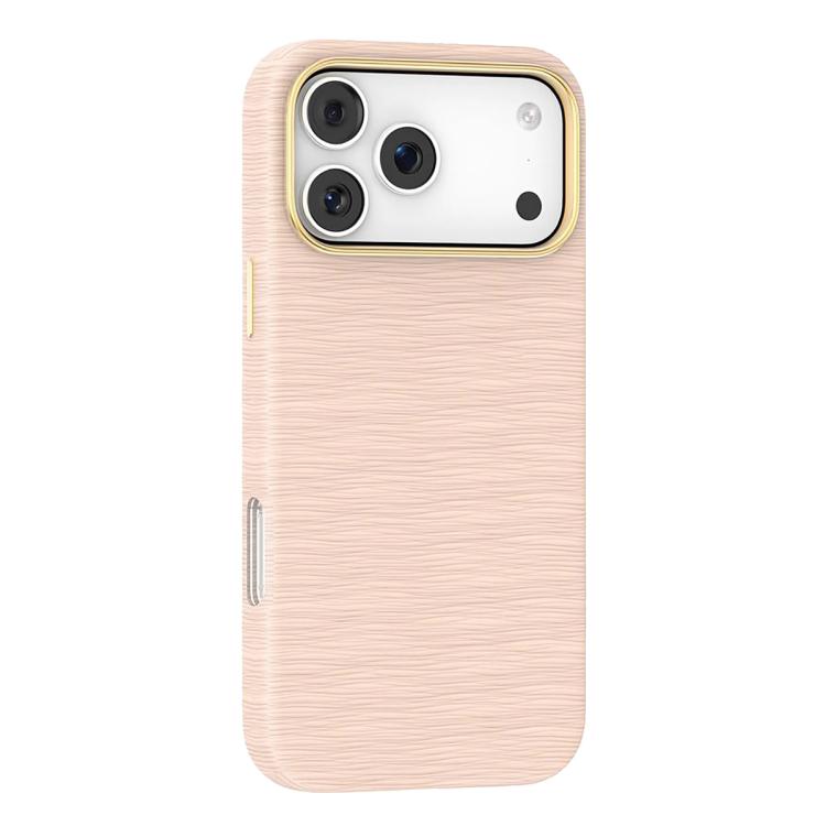 For iPhone 17 Pro Mutural Rhyme Series Satin Texture Leather MagSafe Phone Case(Pink) by Mutural