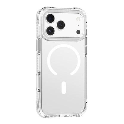 For iPhone 17 Pro Mutural Transparent Color Series PC+TPU Magnetic MagSafe Phone Case(White) by Mutural
