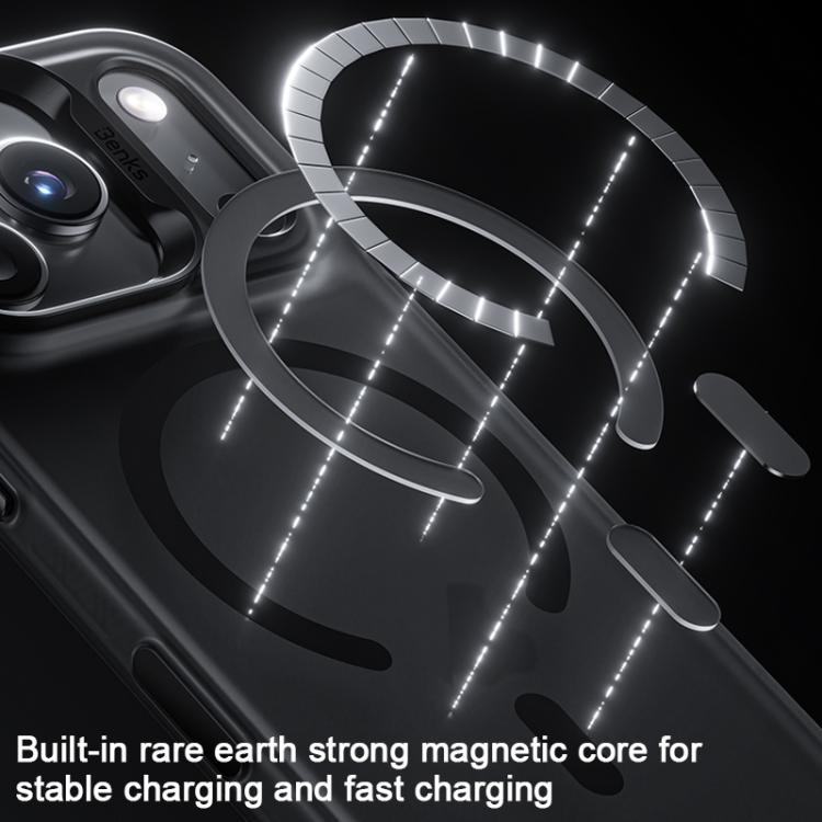 For iPhone 17 Pro Max Benks Frosted MagSafe Magnetic Shockproof Phone Case(Black) by Benks