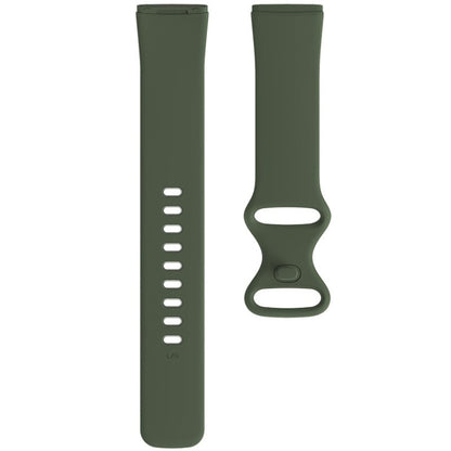 For Fitbit Versa 4 / Versa 3 / Sense 2 / Sense Silicone Watch Band, Size: L(Dark Green) by bashfashion