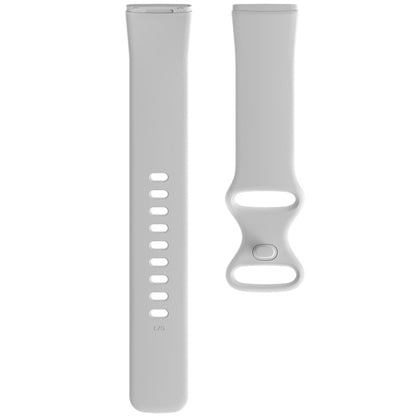 For Fitbit Versa 4 / Versa 3 / Sense 2 / Sense Silicone Watch Band, Size: L(White) by bashfashion