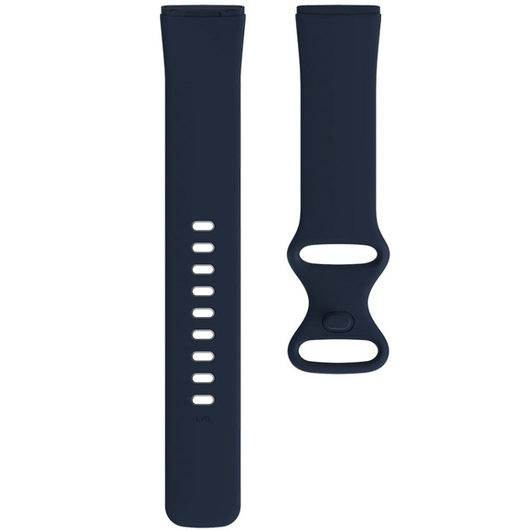For Fitbit Versa 4 / Versa 3 / Sense 2 / Sense Silicone Watch Band, Size: L(Navy Blue) by bashfashion
