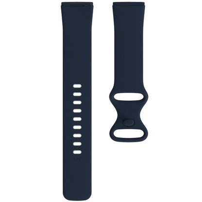 For Fitbit Versa 4 / Versa 3 / Sense 2 / Sense Silicone Watch Band, Size: L(Navy Blue) by bashfashion
