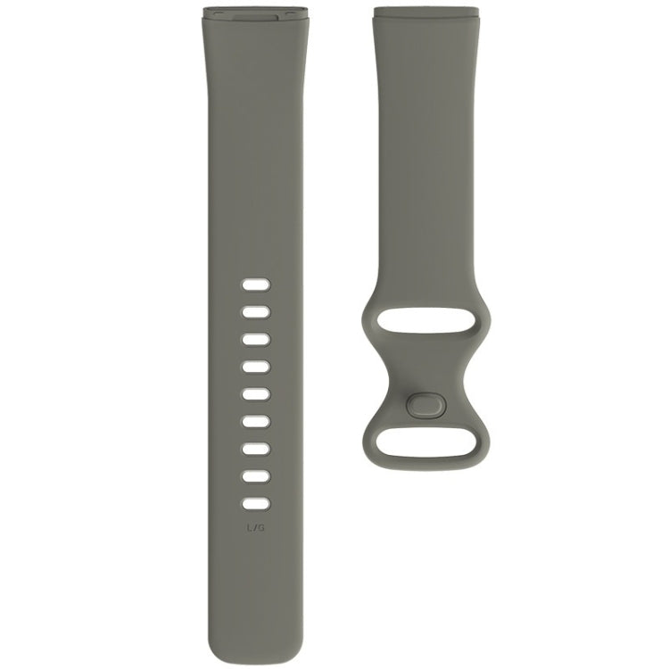 For Fitbit Versa 4 / Versa 3 / Sense 2 / Sense Silicone Watch Band, Size: L(Grey) by bashfashion