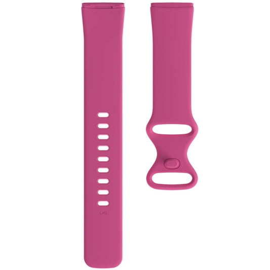For Fitbit Versa 4 / Versa 3 / Sense 2 / Sense Silicone Watch Band, Size: L(Rose Red) by bashfashion