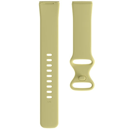 For Fitbit Versa 4 / Versa 3 / Sense 2 / Sense Silicone Watch Band, Size: L(Creamy Yellow) by bashfashion
