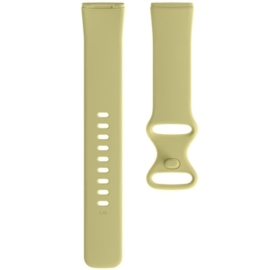 For Fitbit Versa 4 / Versa 3 / Sense 2 / Sense Silicone Watch Band, Size: L(Creamy Yellow) by bashfashion