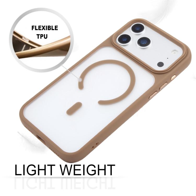 For iPhone 17 Pro Max GEBEI Jazz Series Skin Feel Frosted MagSafe Phone Case(Brown) by GEBEI