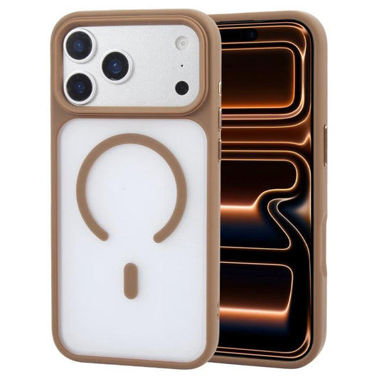 For iPhone 17 Pro GEBEI Jazz Series Skin Feel Frosted MagSafe Phone Case(Brown) by GEBEI
