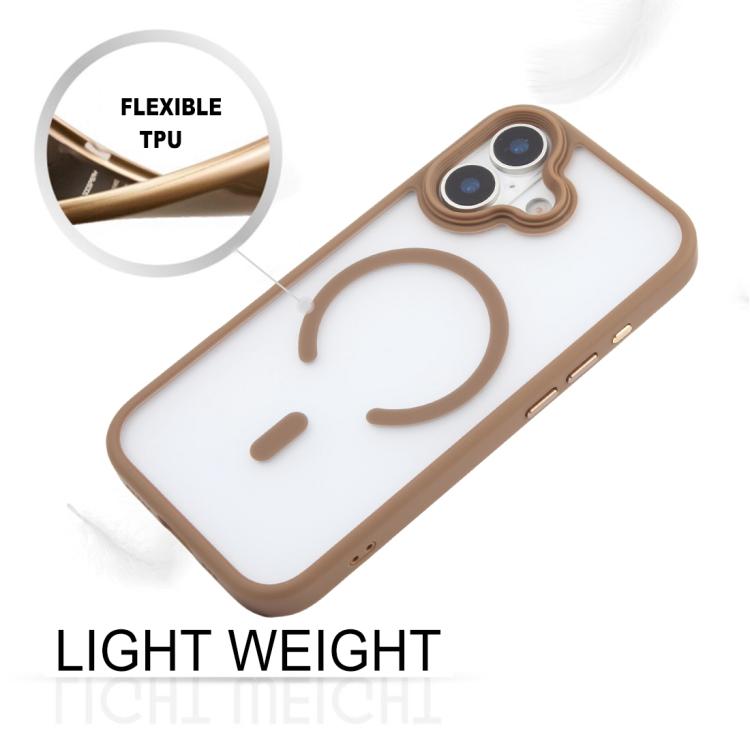 For iPhone 17 GEBEI Jazz Series Skin Feel Frosted MagSafe Phone Case(Brown) by GEBEI