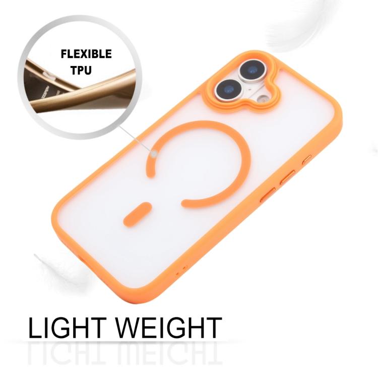 For iPhone 17 GEBEI Jazz Series Skin Feel Frosted MagSafe Phone Case(Orange) by GEBEI
