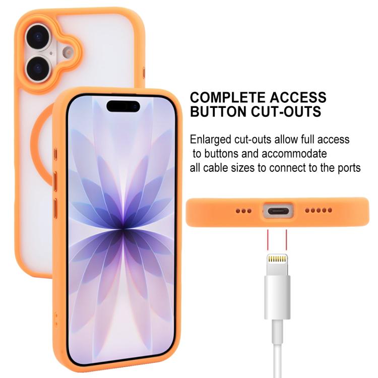 For iPhone 17 GEBEI Jazz Series Skin Feel Frosted MagSafe Phone Case(Orange) by GEBEI