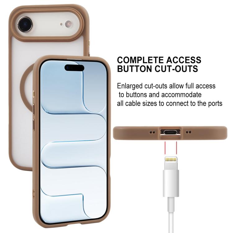 For iPhone Air GEBEI Jazz Series Skin Feel Frosted MagSafe Phone Case(Brown) by GEBEI