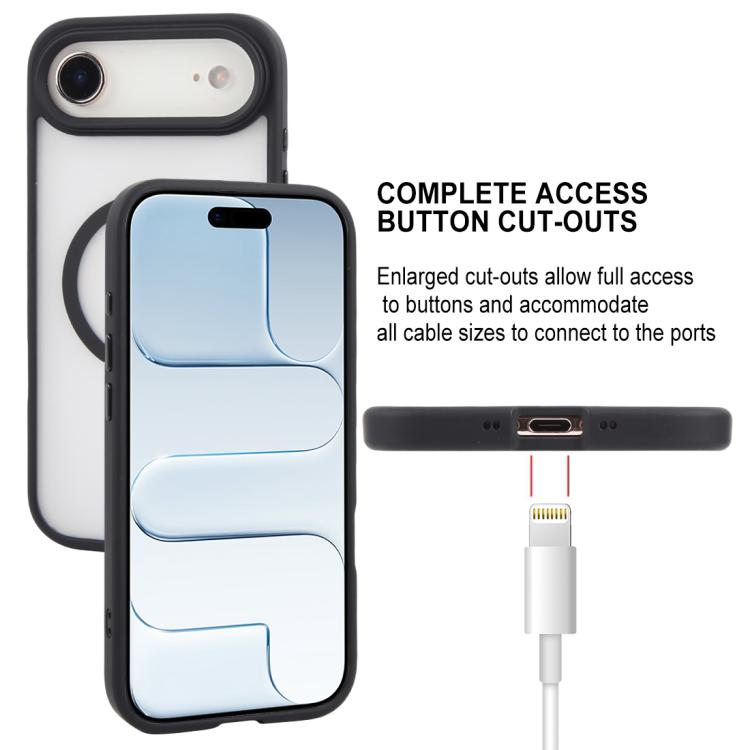 For iPhone Air GEBEI Jazz Series Skin Feel Frosted MagSafe Phone Case(Black) by GEBEI