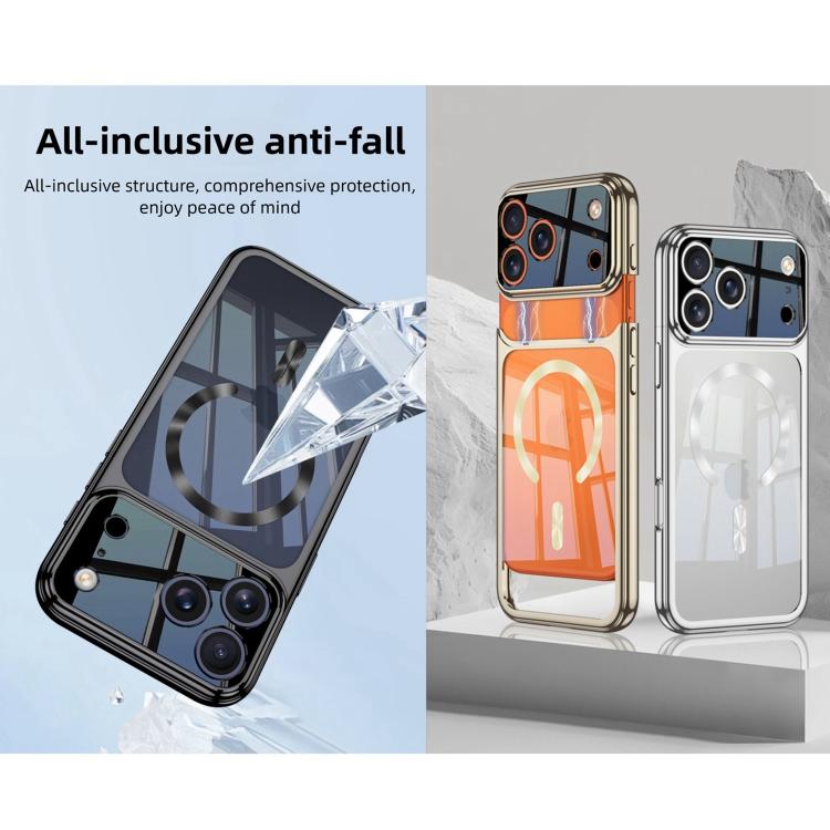 For iPhone 17 Pro GKK Electroplating Phantom Splicing MagSafe Magnetic Phone Case(Champagne Gold) by GKK