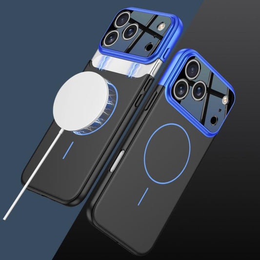 For iPhone 17 Pro Max GKK Color Master Splicing MagSafe Magnetic Phone Case(Blue Black) by GKK