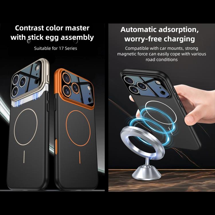 For iPhone 17 Pro Max GKK Color Master Splicing MagSafe Magnetic Phone Case(Blue Black) by GKK