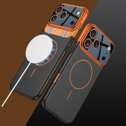 For iPhone 17 Pro Max GKK Color Master Splicing MagSafe Magnetic Phone Case(Orange Black) by GKK