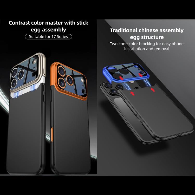 For iPhone 17 Pro Max GKK Color Master Splicing Phone Case(Grey Black) by GKK