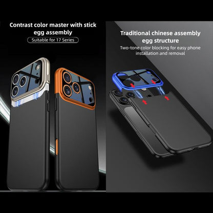 For iPhone 17 Pro Max GKK Color Master Splicing Phone Case(Grey Black) by GKK