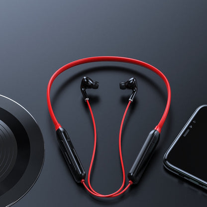 M60 8D Surround Sound Wireless Neck-mounted 5.1 Bluetooth Earphone Support TF Card MP3 Mode(Red) by bashfashion