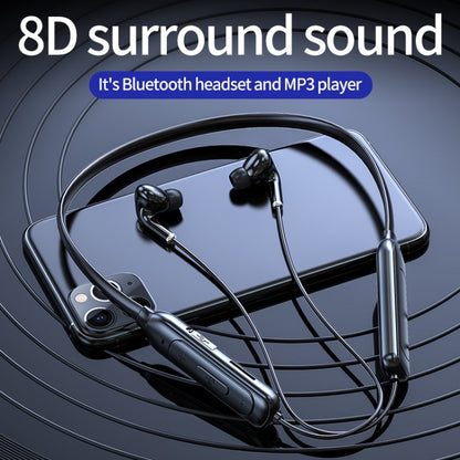 M60 8D Surround Sound Wireless Neck-mounted 5.1 Bluetooth Earphone Support TF Card MP3 Mode(Red) by bashfashion