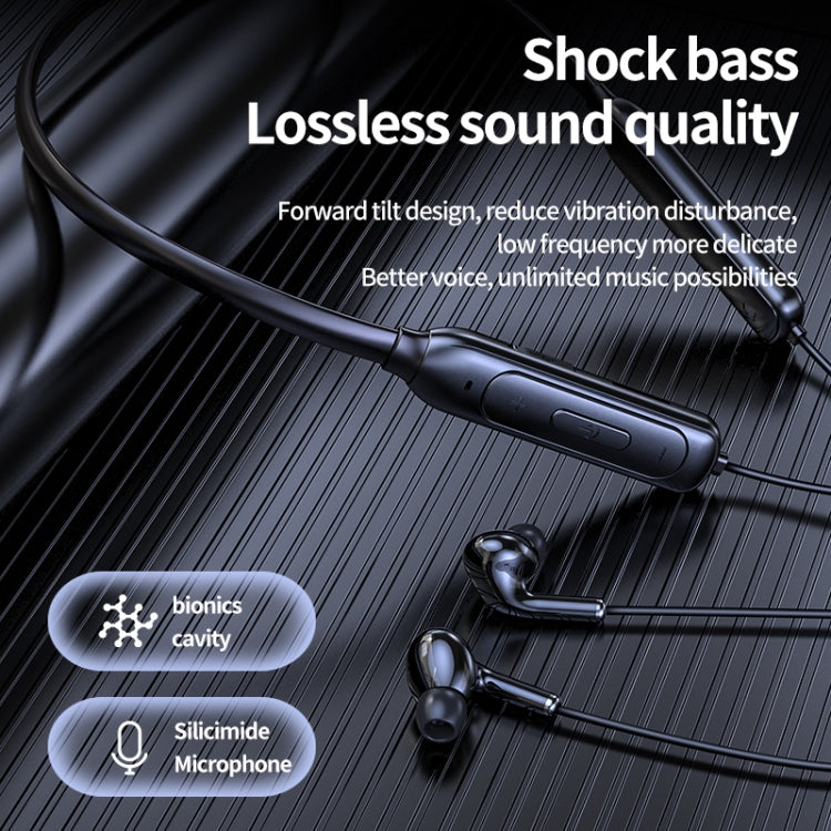 M60 8D Surround Sound Wireless Neck-mounted 5.1 Bluetooth Earphone Support TF Card MP3 Mode(White) by bashfashion
