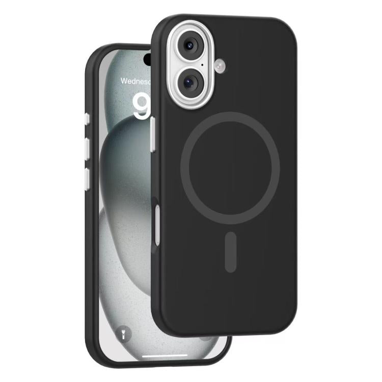 For iPhone 17 Mutural Karen Series Liquid Silicone MagSafe Phone Case(Black) by Mutural