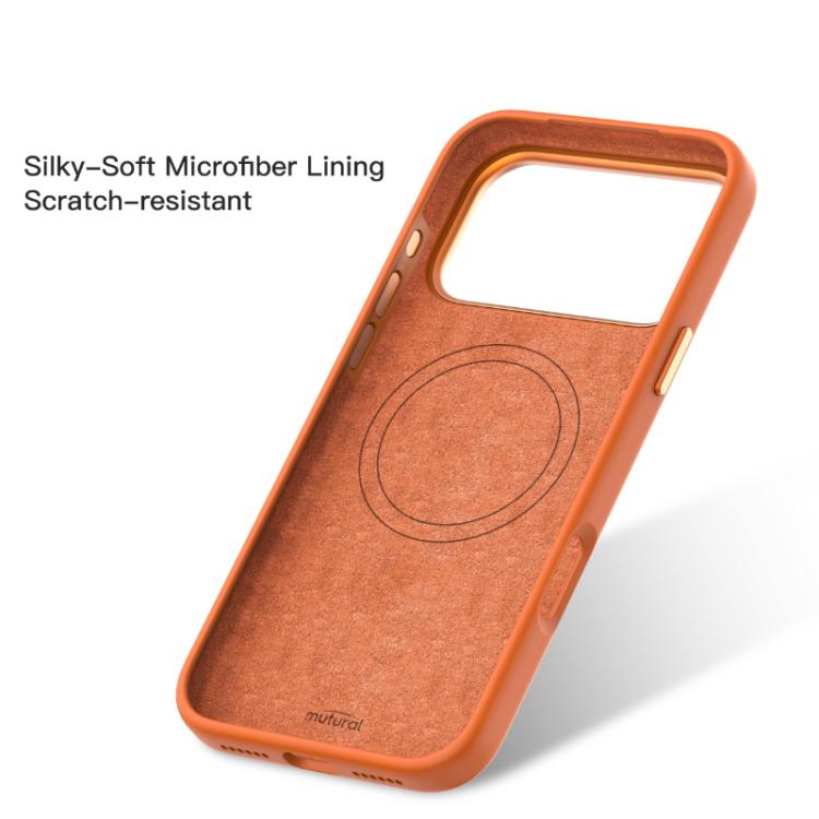 For iPhone Air Mutural Karen Series Liquid Silicone MagSafe Phone Case(Orange) by Mutural