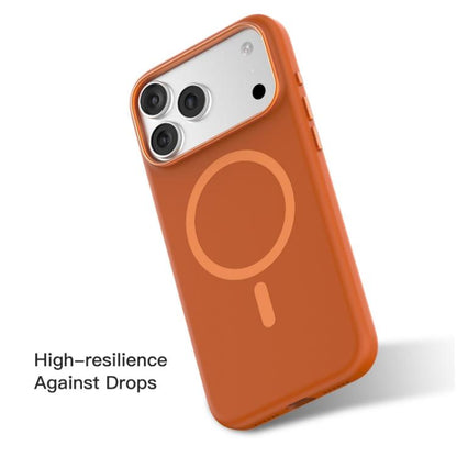 For iPhone 17 Mutural Karen Series Liquid Silicone MagSafe Phone Case(Orange) by Mutural