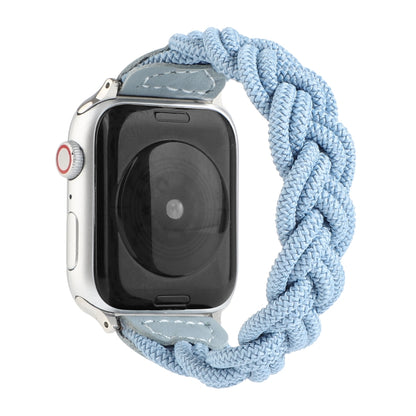 Elastic Woven Watch Band For Apple Watch Series 9&8&7 41mm / SE 3&SE 2&6&SE&5&4 40mm / 3&2&1 38mm, Length:120mm(Sky Blue) by bashfashion