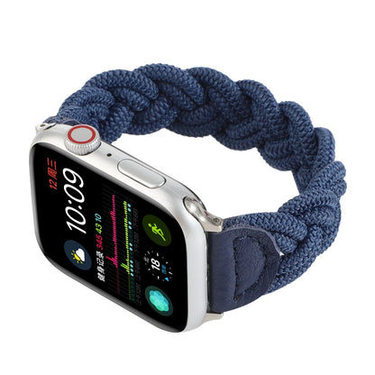 Elastic Woven Watch Band For Apple Watch Ultra 49mm&Watch Ultra 2 49mm / Series 9&8&7 45mm / SE 3&SE 2&6&SE&5&4 44mm / 3&2&1 42mm, Length:130mm(Blue) by bashfashion