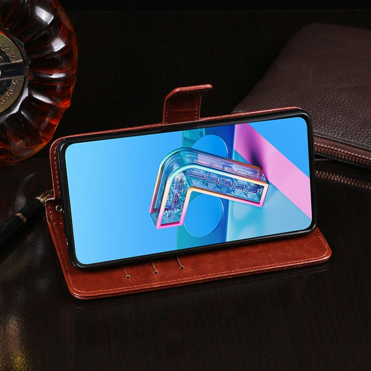 For ASUS Zenfone 7 ZS670KS idewei Crazy Horse Texture Horizontal Flip Leather Case with Holder & Card Slots & Wallet(Black) by idewei