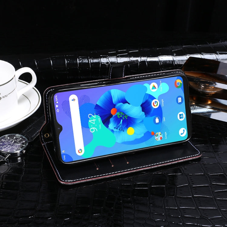 For UMIDIGI A7 idewei Crocodile Texture Horizontal Flip Leather Case with Holder & Card Slots & Wallet(Black) by idewei