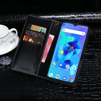 For UMIDIGI A7 idewei Crocodile Texture Horizontal Flip Leather Case with Holder & Card Slots & Wallet(Black) by idewei