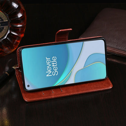 For OnePlus 8T idewei Crazy Horse Texture Horizontal Flip Leather Case with Holder & Card Slots & Wallet(Rose Red) by idewei