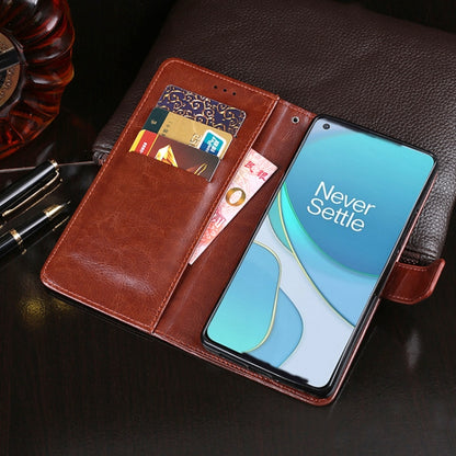 For OnePlus 8T idewei Crazy Horse Texture Horizontal Flip Leather Case with Holder & Card Slots & Wallet(Rose Red) by idewei