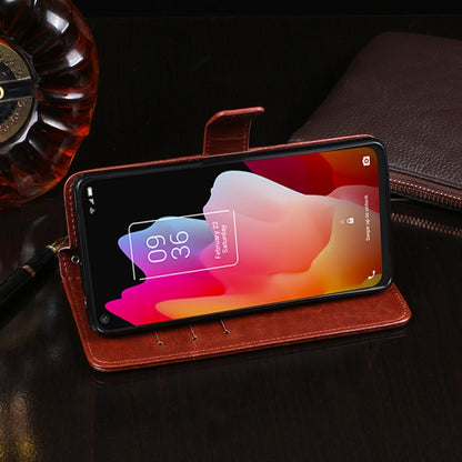 For TCL 10L idewei Crazy Horse Texture Horizontal Flip Leather Case with Holder & Card Slots & Wallet(White) by idewei