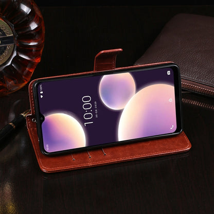 For Wiko View4 Lite idewei Crazy Horse Texture Horizontal Flip Leather Case with Holder & Card Slots & Wallet(Black) by idewei