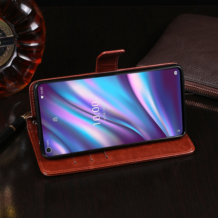 For Wiko View5 Plus idewei Crazy Horse Texture Horizontal Flip Leather Case with Holder & Card Slots & Wallet(Red) by idewei