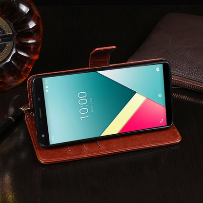 For Wiko Y61 idewei Crazy Horse Texture Horizontal Flip Leather Case with Holder & Card Slots & Wallet(Sky Blue) by idewei