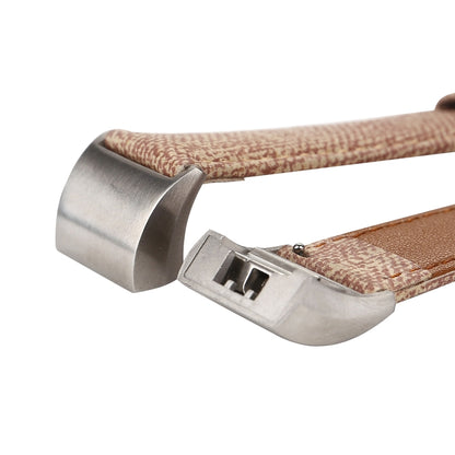 For Fitbit Charge 2 Cowboy Texture Leather Watch Band(Light Blue) by bashfashion