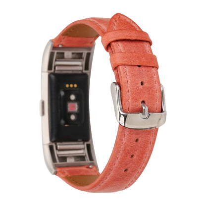 For Fitbit Charge 2 Fresh Style Leather Watch Band(Orange) by bashfashion