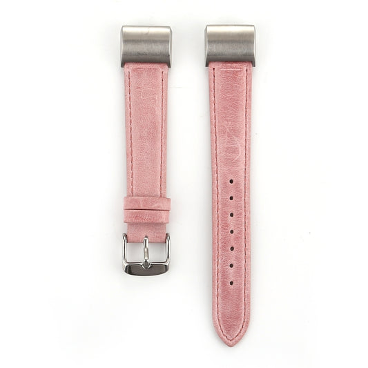 For Fitbit Charge 2 Fresh Style Leather Watch Band(Pink) by bashfashion